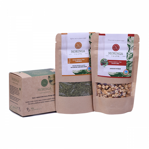 Moringa for future mothers, Moringa lemon balm 30g, Strawberry delight 50g and Teabag (18pcs)