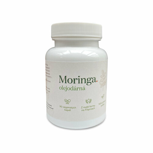 Moringa olejodárná z Filipín, dejte tělu energii, živiny a zpátky do formy, 60 kapslí